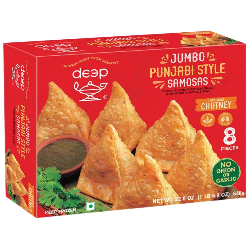 Deep Samosa Punjabi with Chutney (8 pieces) 648g